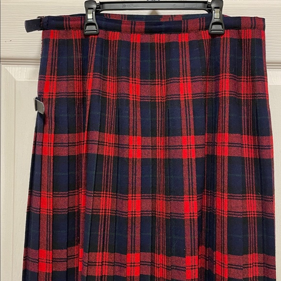 Mosbrook | Pure New Wool | Plaid |Tartan |Pleated | Wrap | Kilt | Skirt| Size 18 - Picture 8 of 16